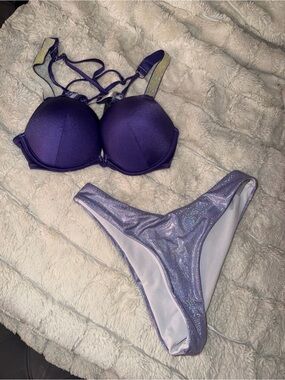 Victoria Secret 34B Bombshell Bikini and Shimmery S Bottoms